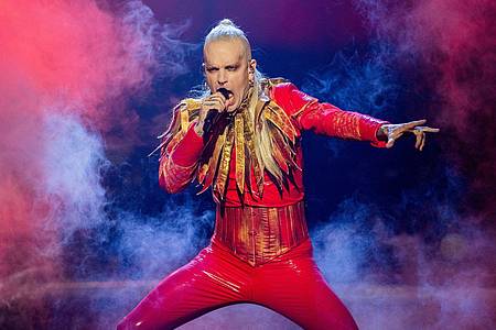 Chris Harms, Frontmann von Lord Of The Lost, bei den Proben zum Eurovision Song Contest 2023.