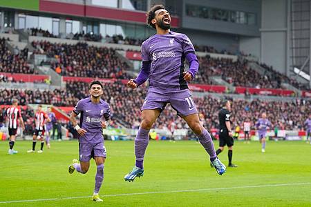 Traf zum zwischenzeitlichen 3:0 bei Brentford: Liverpools Mohamed Salah.