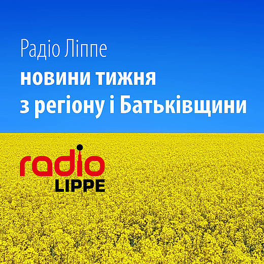 Cover mit kyrillischem Text: Radio Lippe – der Podcast für UkrainerInnen