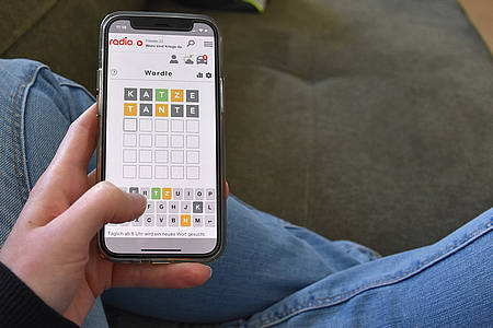 Spiel Wordle auf einem Smartphone