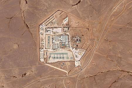 Diese Militärbasis im Nordosten Jordaniens ist als Turm 22 bekannt. Von hier aus sollen drei US-Soldaten bei einem Drohnenangriff getötet worden sein.